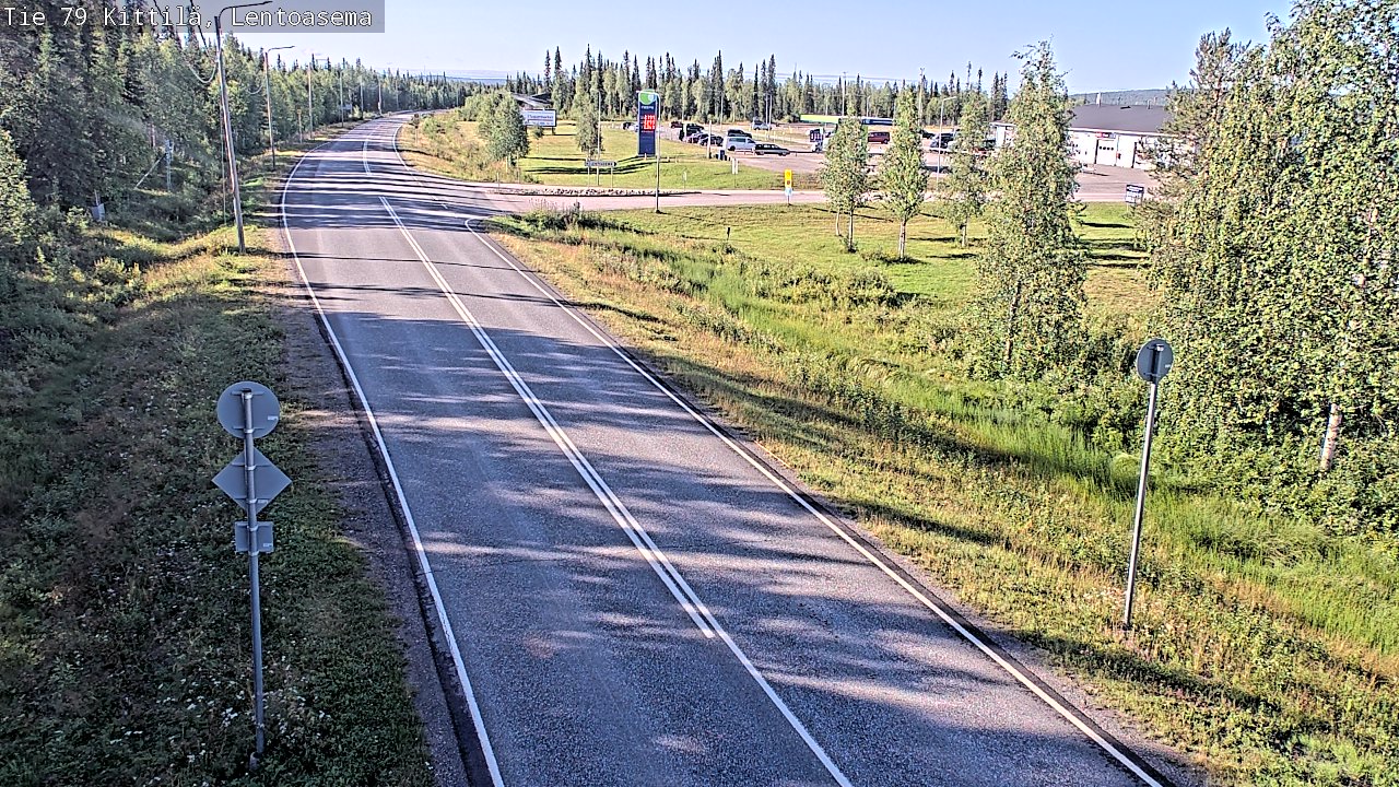 Weather Camera Image Väg 79 Kittilä, Lentoasema, Kittilä, Lappi