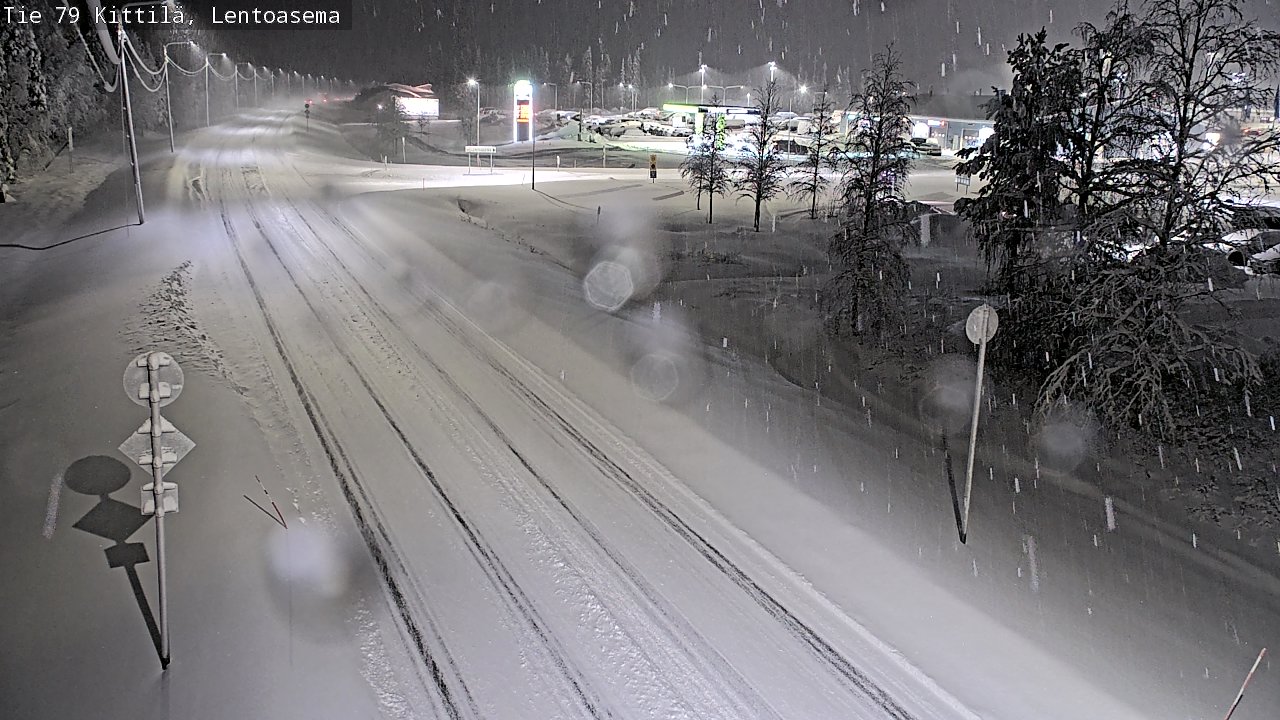 Weather Camera Image Väg 79 Kittilä, Lentoasema, Kittilä, Lappi