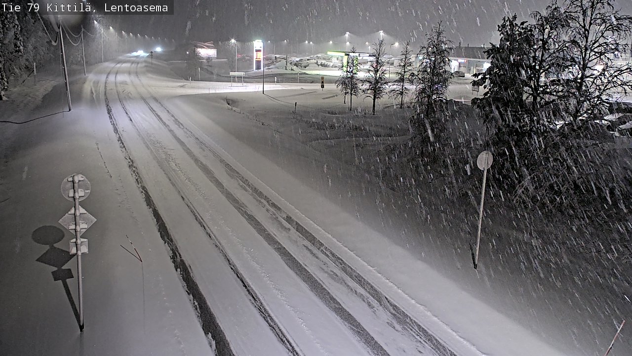 Weather Camera Image Väg 79 Kittilä, Lentoasema, Kittilä, Lappi