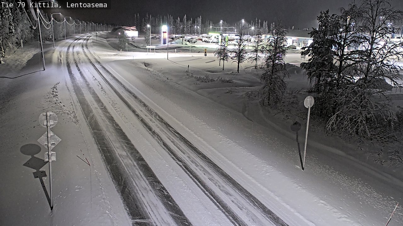 Weather Camera Image Väg 79 Kittilä, Lentoasema, Kittilä, Lappi