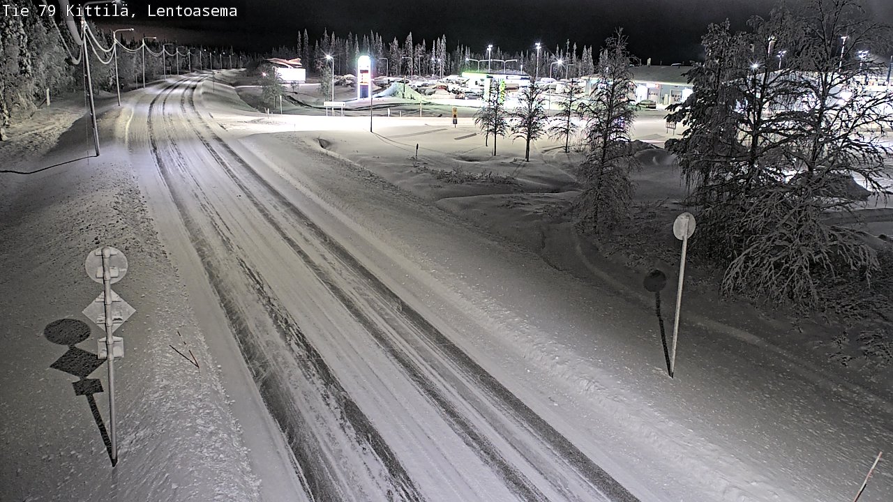 Weather Camera Image Väg 79 Kittilä, Lentoasema, Kittilä, Lappi