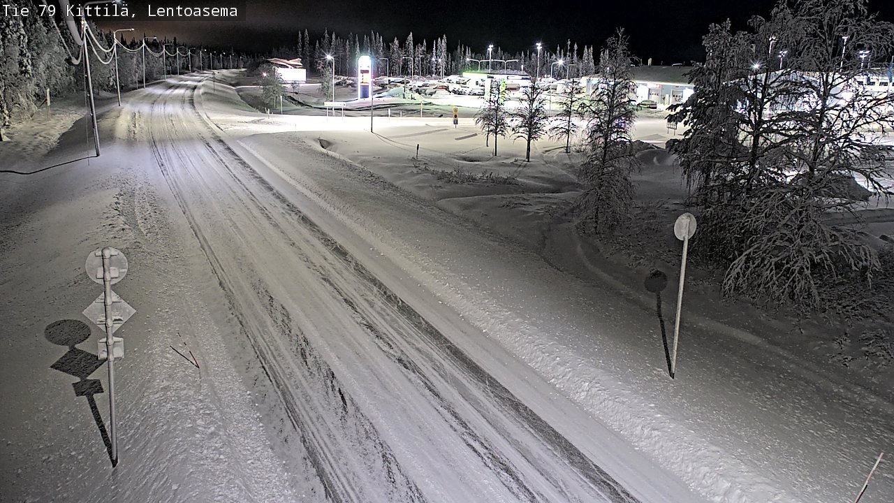 Weather Camera Image Väg 79 Kittilä, Lentoasema, Kittilä, Lappi