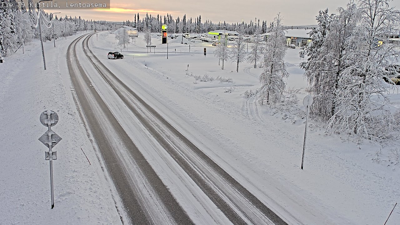 Weather Camera Image Väg 79 Kittilä, Lentoasema, Kittilä, Lappi