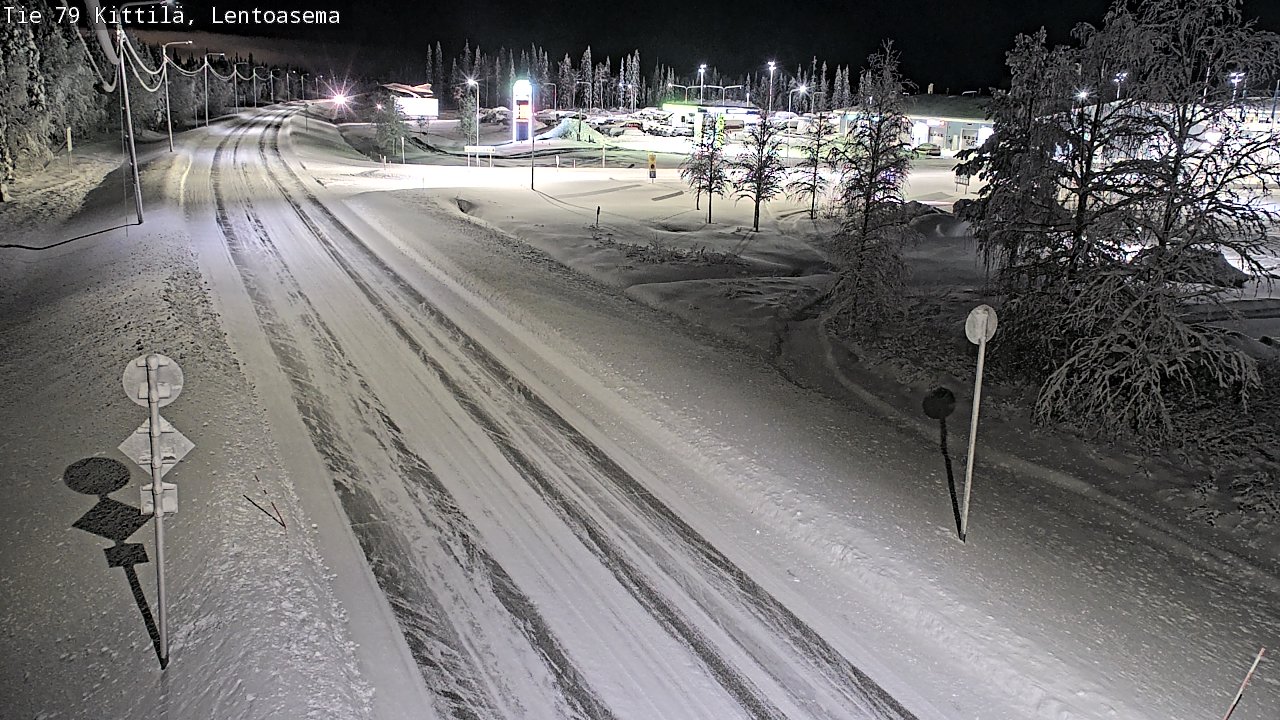 Weather Camera Image Väg 79 Kittilä, Lentoasema, Kittilä, Lappi