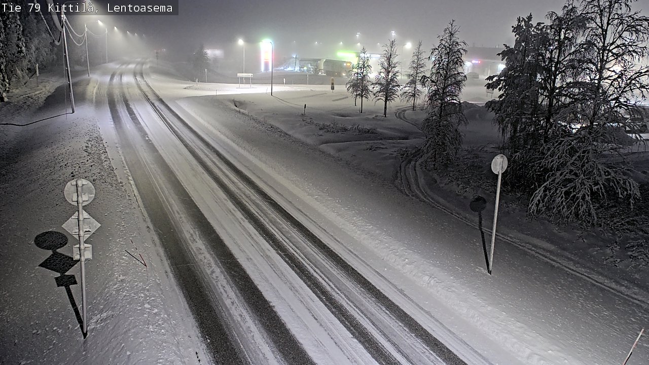 Weather Camera Image Väg 79 Kittilä, Lentoasema, Kittilä, Lappi