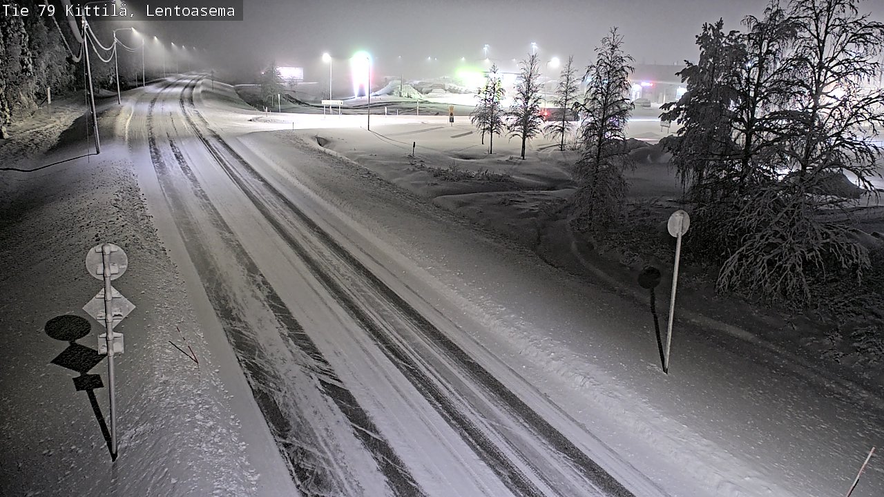 Weather Camera Image Väg 79 Kittilä, Lentoasema, Kittilä, Lappi