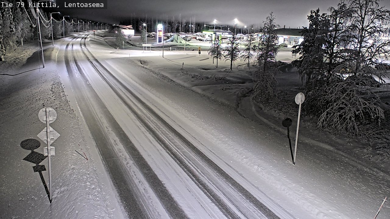 Weather Camera Image Väg 79 Kittilä, Lentoasema, Kittilä, Lappi