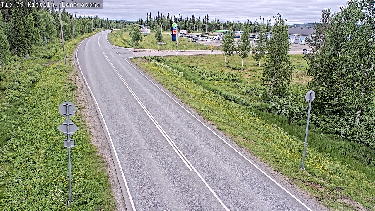Weather Camera Image Väg 79 Kittilä, Lentoasema, Kittilä, Lappi