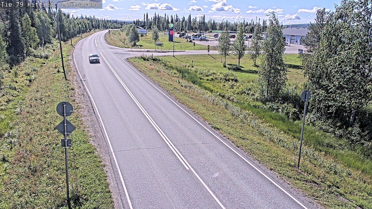 Weather Camera Image Väg 79 Kittilä, Lentoasema, Kittilä, Lappi