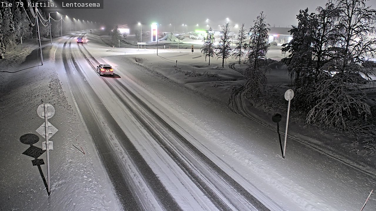 Weather Camera Image Väg 79 Kittilä, Lentoasema, Kittilä, Lappi