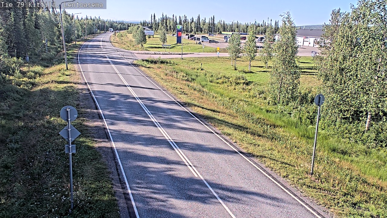 Weather Camera Image Väg 79 Kittilä, Lentoasema, Kittilä, Lappi