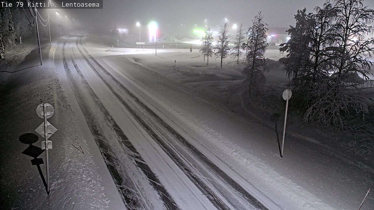 Weather Camera Image Väg 79 Kittilä, Lentoasema, Kittilä, Lappi