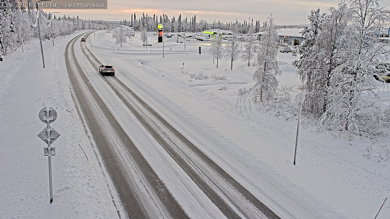Weather Camera Image Väg 79 Kittilä, Lentoasema, Kittilä, Lappi