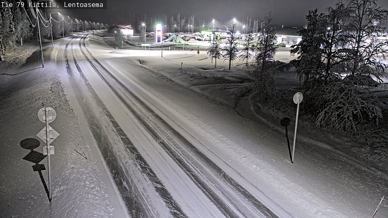Weather Camera Image Väg 79 Kittilä, Lentoasema, Kittilä, Lappi