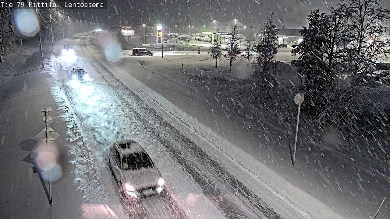 Weather Camera Image Väg 79 Kittilä, Lentoasema, Kittilä, Lappi