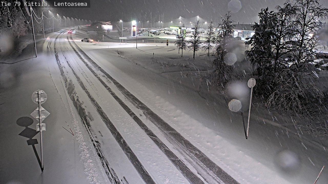 Weather Camera Image Väg 79 Kittilä, Lentoasema, Kittilä, Lappi