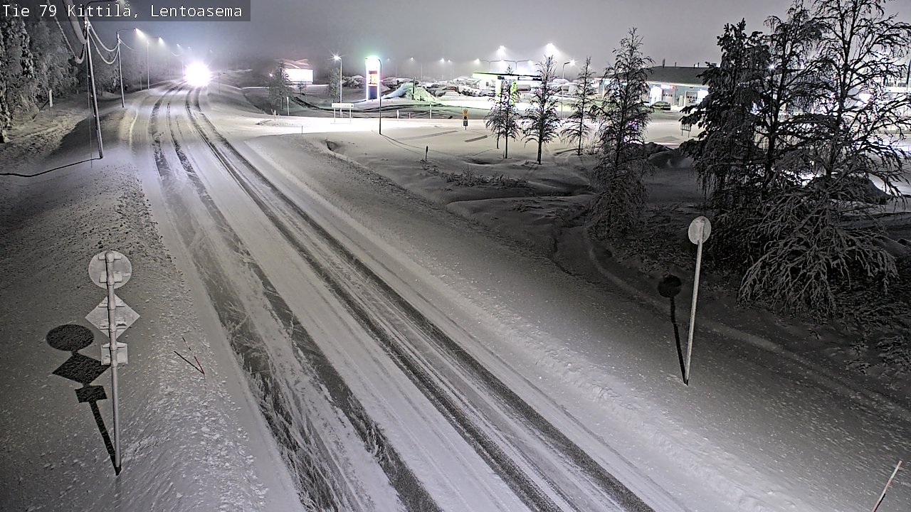 Weather Camera Image Väg 79 Kittilä, Lentoasema, Kittilä, Lappi