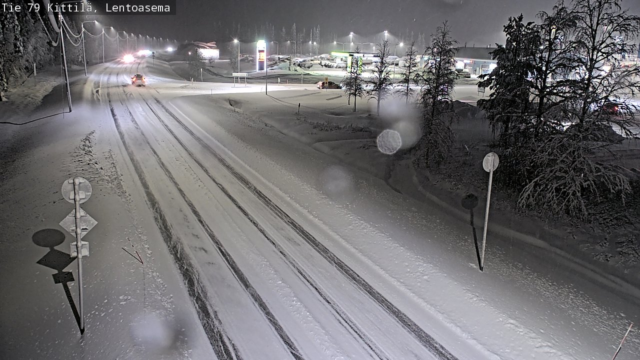 Weather Camera Image Väg 79 Kittilä, Lentoasema, Kittilä, Lappi