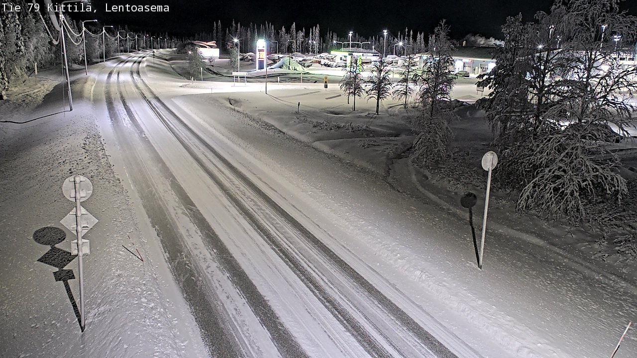Weather Camera Image Väg 79 Kittilä, Lentoasema, Kittilä, Lappi