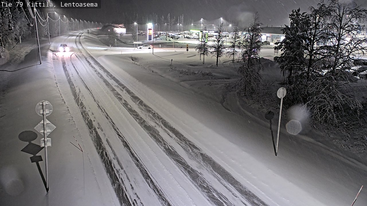 Weather Camera Image Väg 79 Kittilä, Lentoasema, Kittilä, Lappi