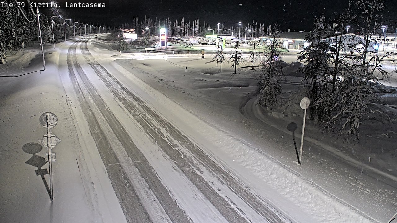 Weather Camera Image Väg 79 Kittilä, Lentoasema, Kittilä, Lappi