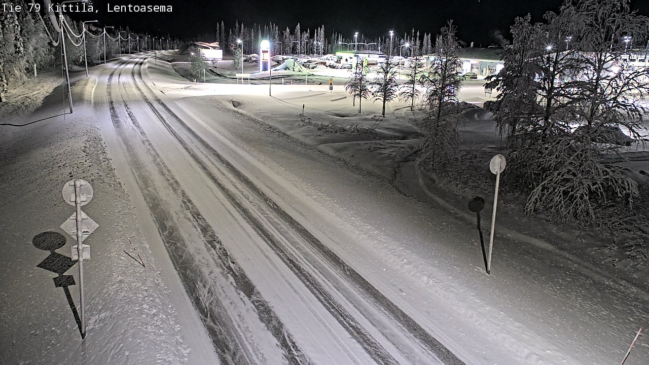 Weather Camera Image Väg 79 Kittilä, Lentoasema, Kittilä, Lappi