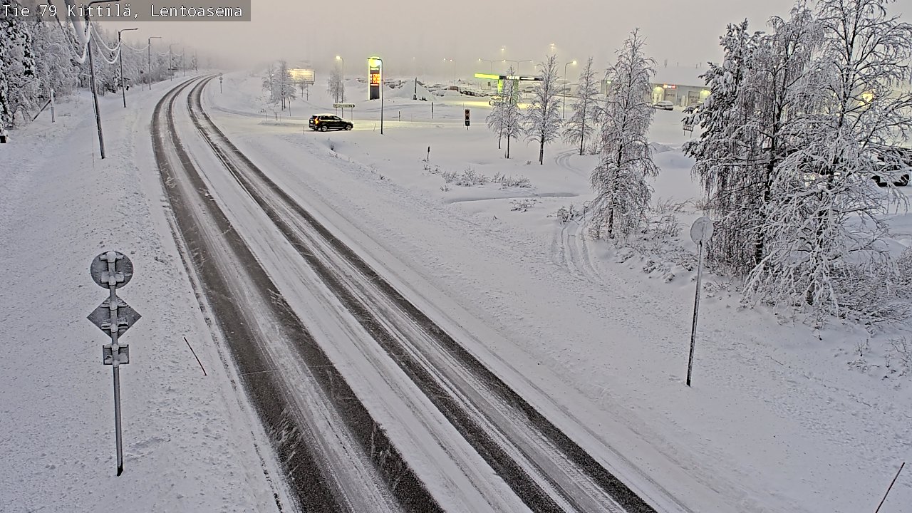 Weather Camera Image Väg 79 Kittilä, Lentoasema, Kittilä, Lappi