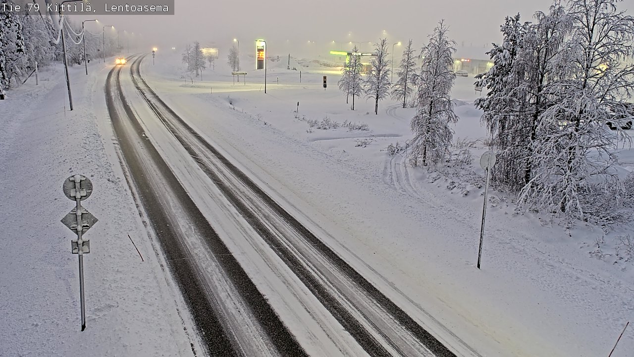 Weather Camera Image Väg 79 Kittilä, Lentoasema, Kittilä, Lappi