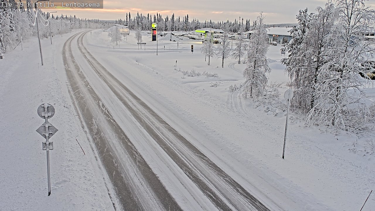 Weather Camera Image Väg 79 Kittilä, Lentoasema, Kittilä, Lappi