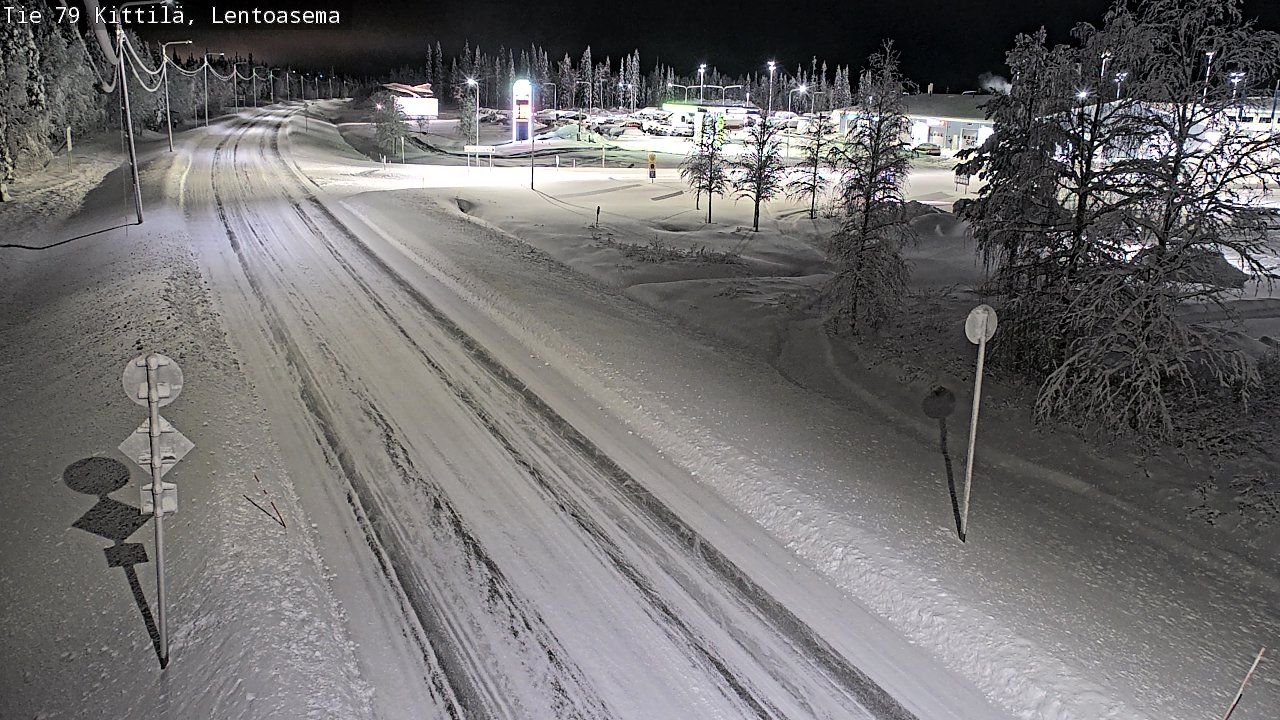 Weather Camera Image Väg 79 Kittilä, Lentoasema, Kittilä, Lappi