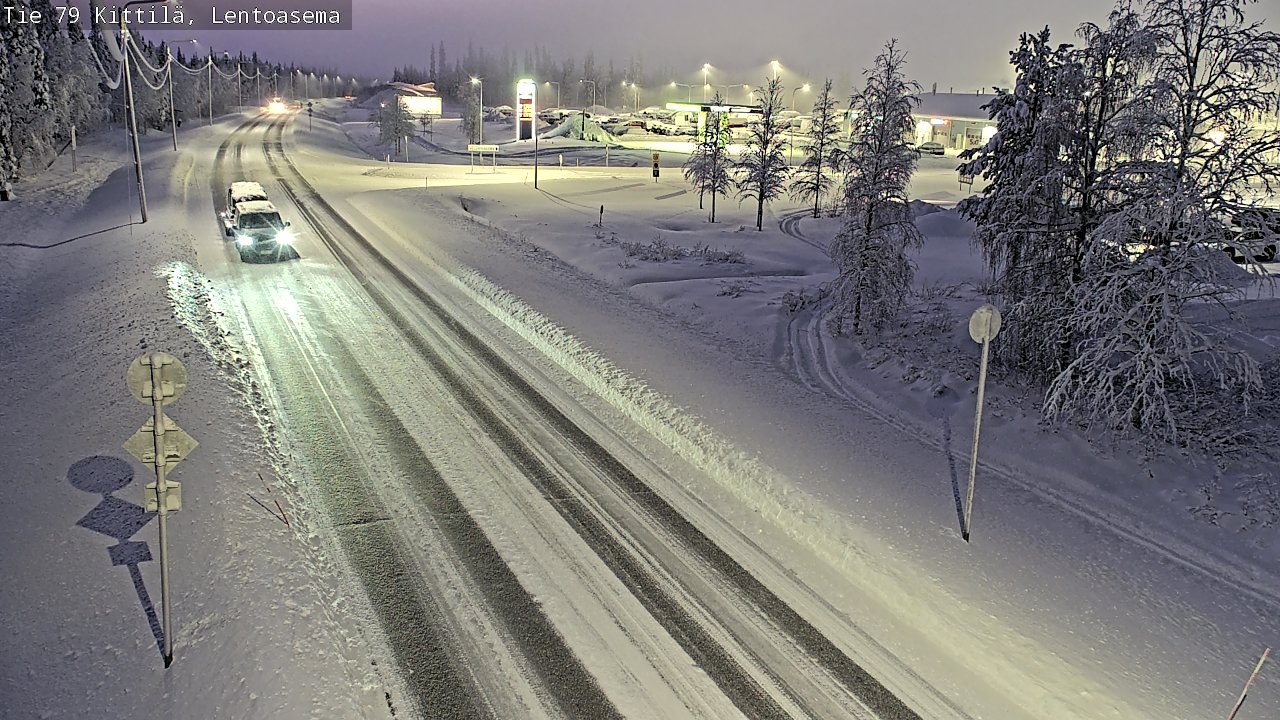 Weather Camera Image Väg 79 Kittilä, Lentoasema, Kittilä, Lappi