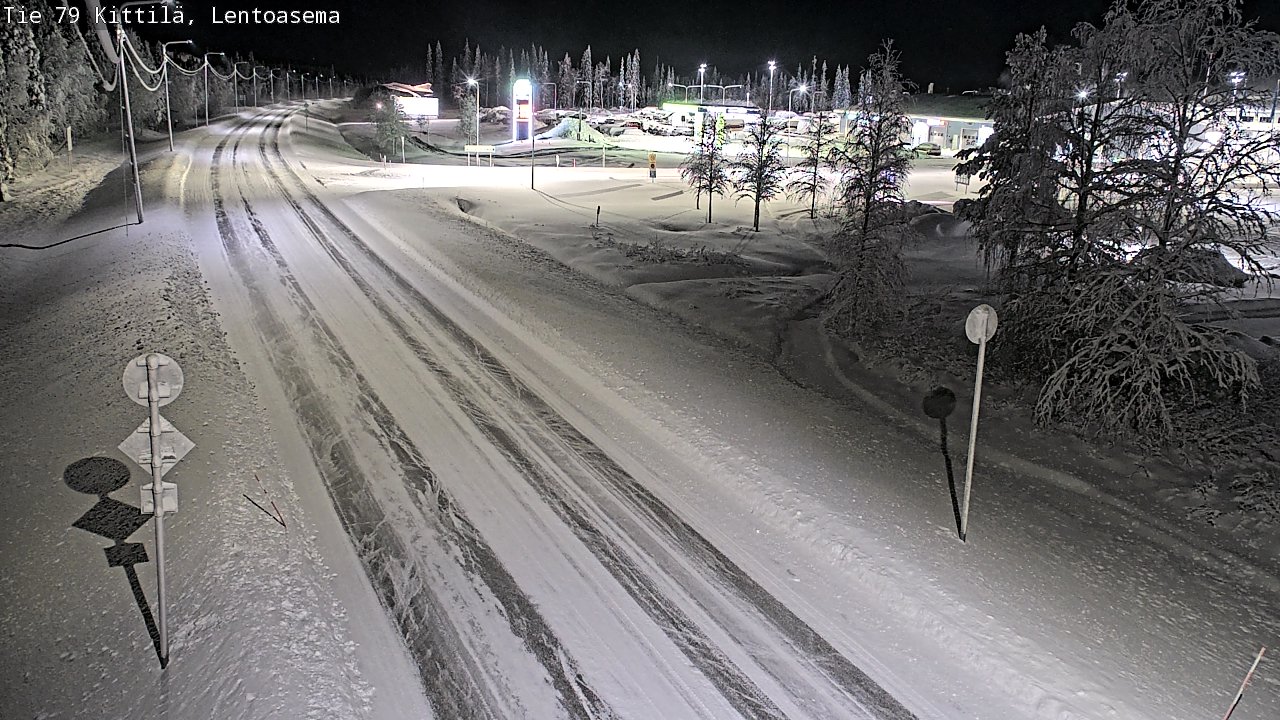 Weather Camera Image Väg 79 Kittilä, Lentoasema, Kittilä, Lappi