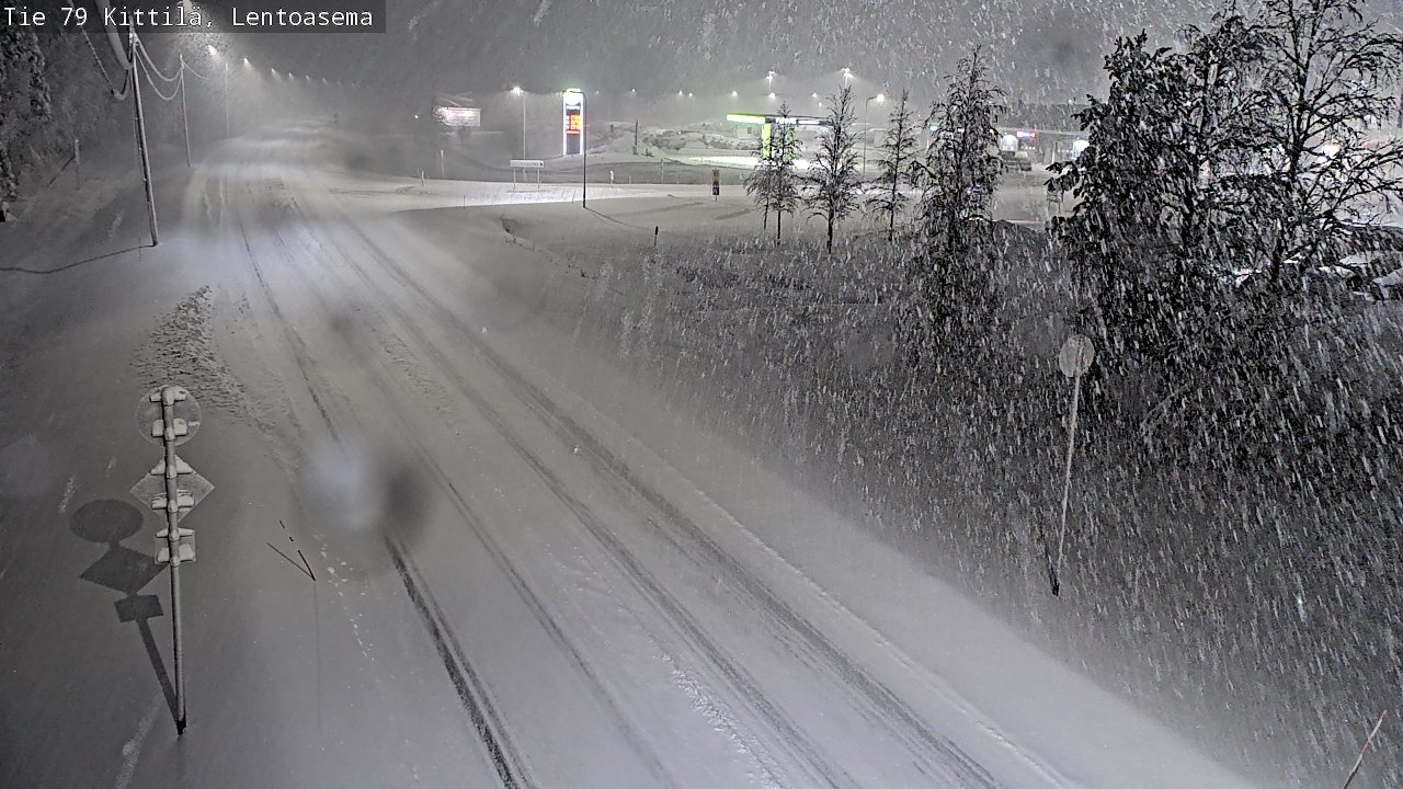 Weather Camera Image Väg 79 Kittilä, Lentoasema, Kittilä, Lappi