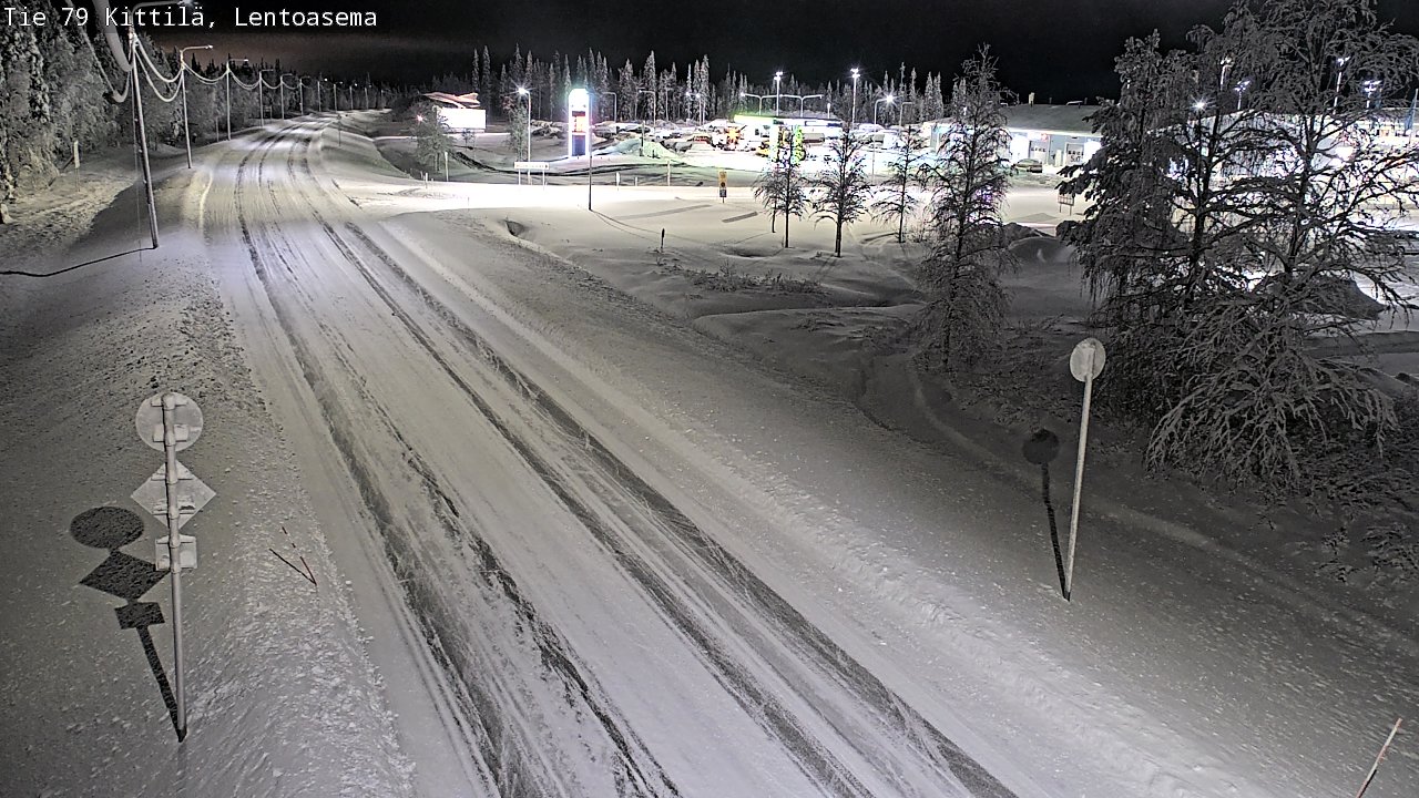 Weather Camera Image Väg 79 Kittilä, Lentoasema, Kittilä, Lappi