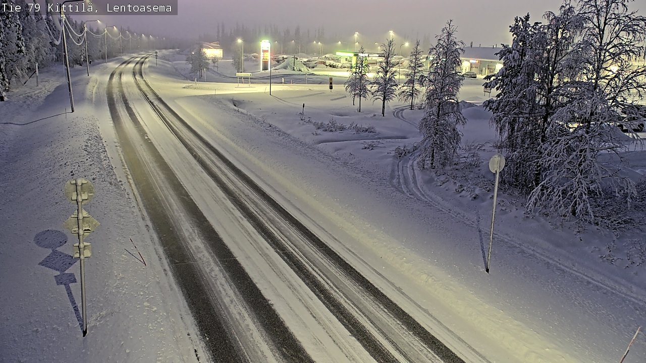 Weather Camera Image Väg 79 Kittilä, Lentoasema, Kittilä, Lappi
