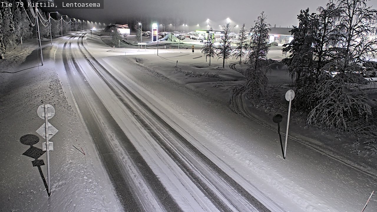 Weather Camera Image Väg 79 Kittilä, Lentoasema, Kittilä, Lappi