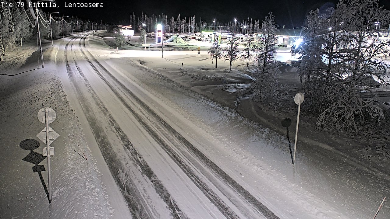 Weather Camera Image Väg 79 Kittilä, Lentoasema, Kittilä, Lappi