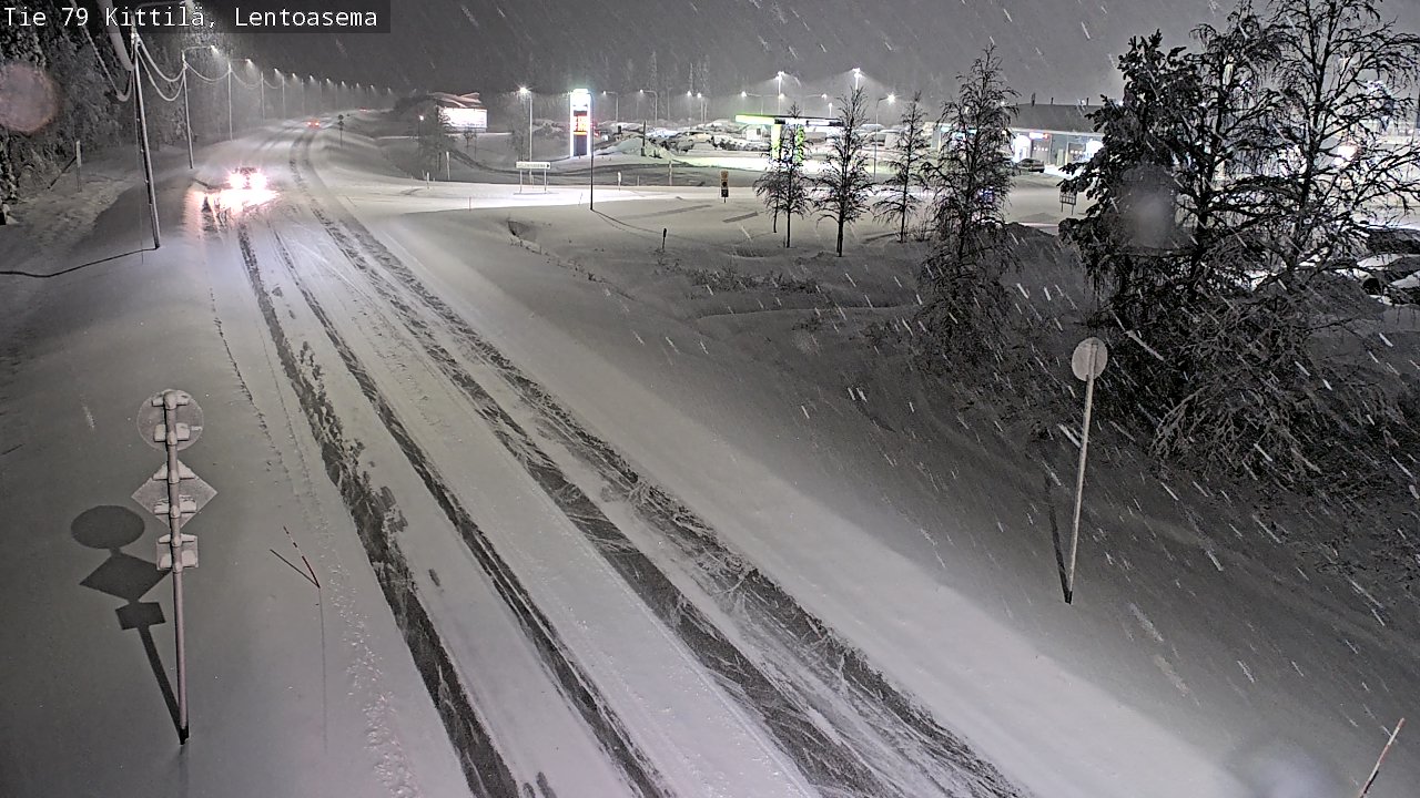 Weather Camera Image Väg 79 Kittilä, Lentoasema, Kittilä, Lappi