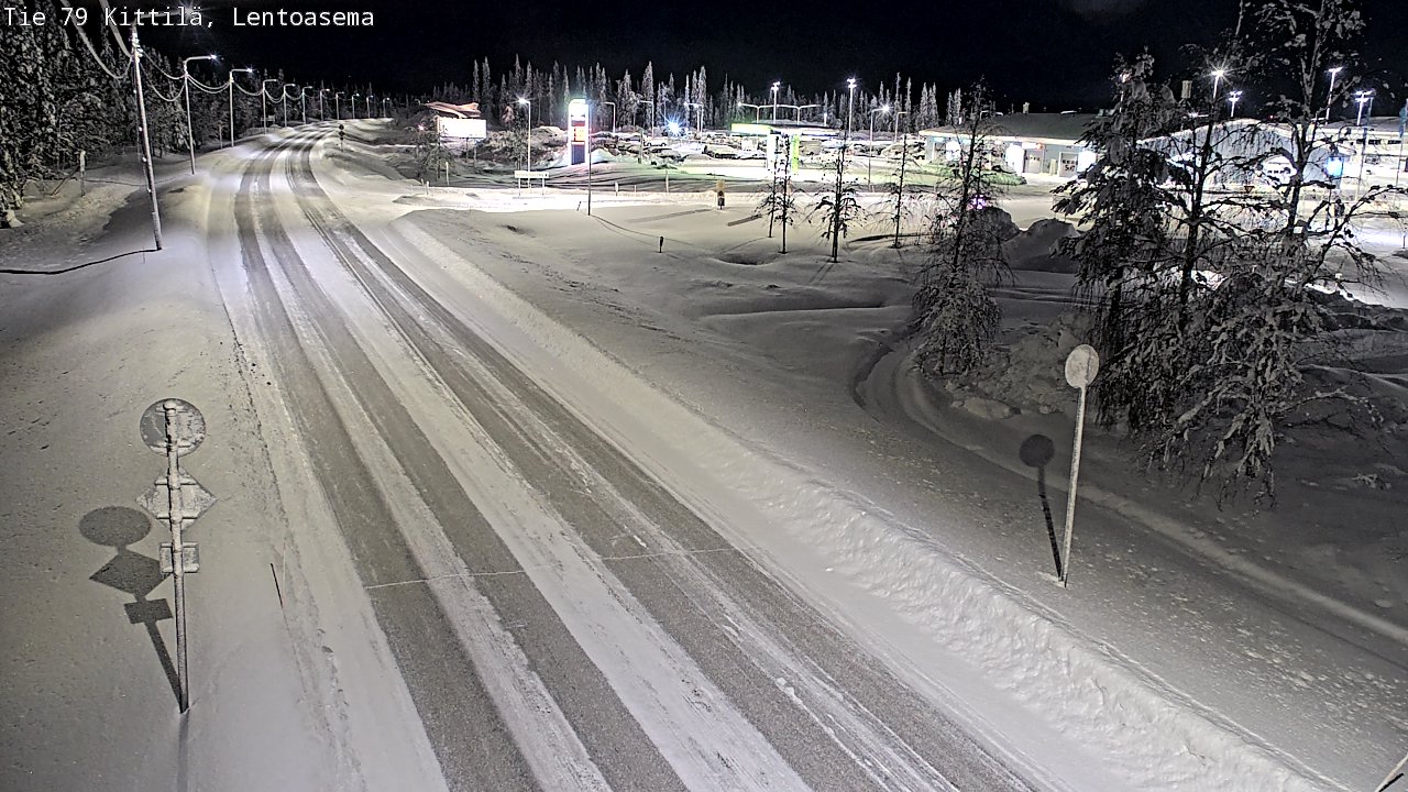 Weather Camera Image Väg 79 Kittilä, Lentoasema, Kittilä, Lappi