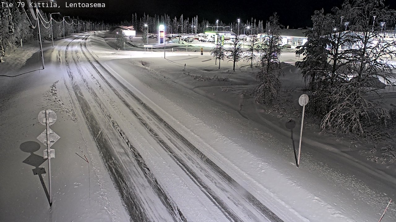 Weather Camera Image Väg 79 Kittilä, Lentoasema, Kittilä, Lappi