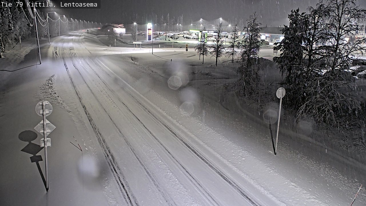 Weather Camera Image Väg 79 Kittilä, Lentoasema, Kittilä, Lappi