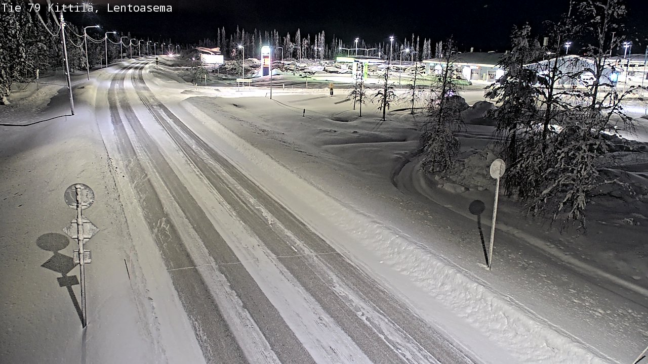 Weather Camera Image Väg 79 Kittilä, Lentoasema, Kittilä, Lappi