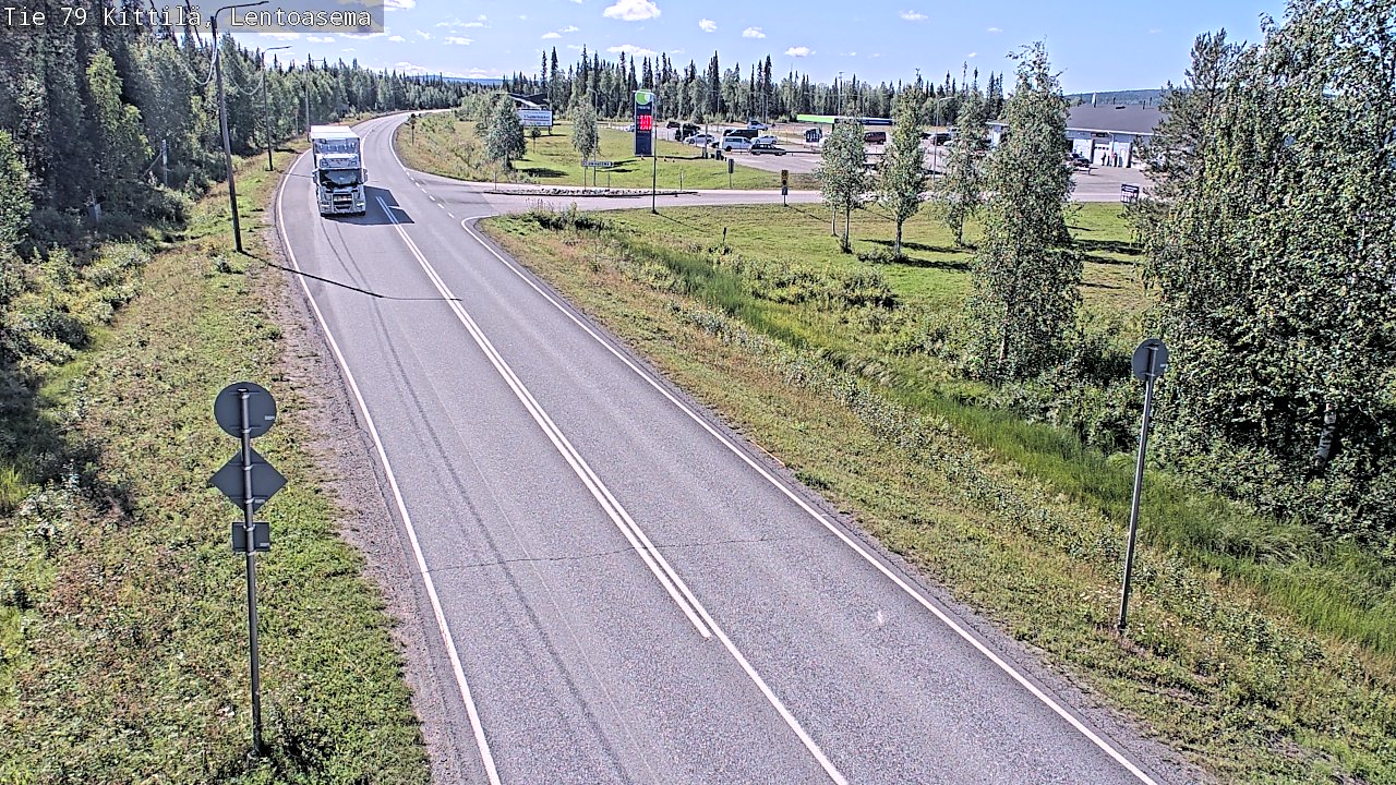 Weather Camera Image Väg 79 Kittilä, Lentoasema, Kittilä, Lappi