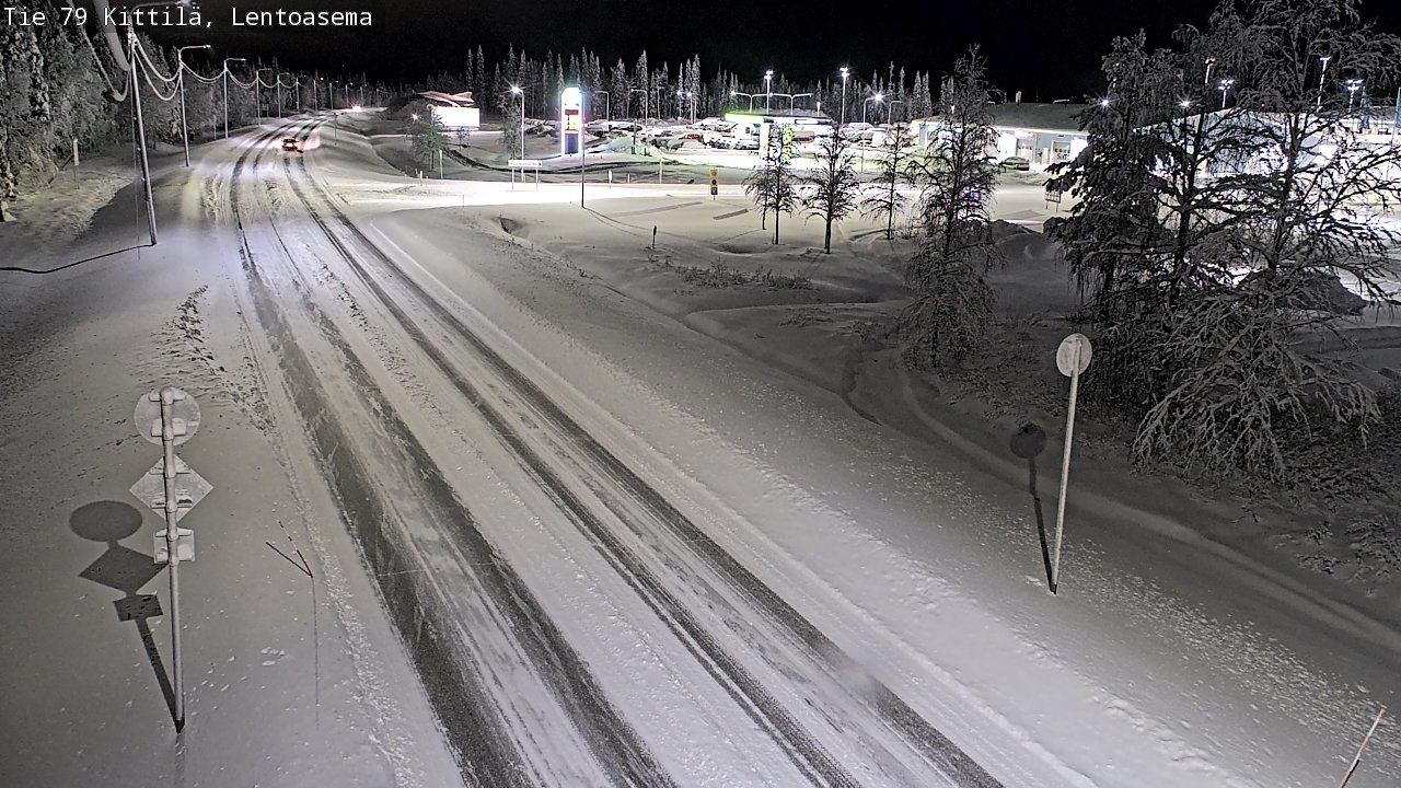 Weather Camera Image Väg 79 Kittilä, Lentoasema, Kittilä, Lappi