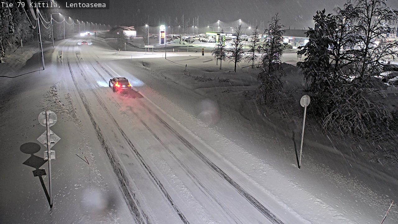 Weather Camera Image Väg 79 Kittilä, Lentoasema, Kittilä, Lappi