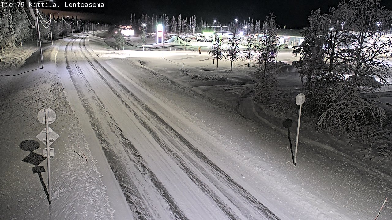 Weather Camera Image Väg 79 Kittilä, Lentoasema, Kittilä, Lappi