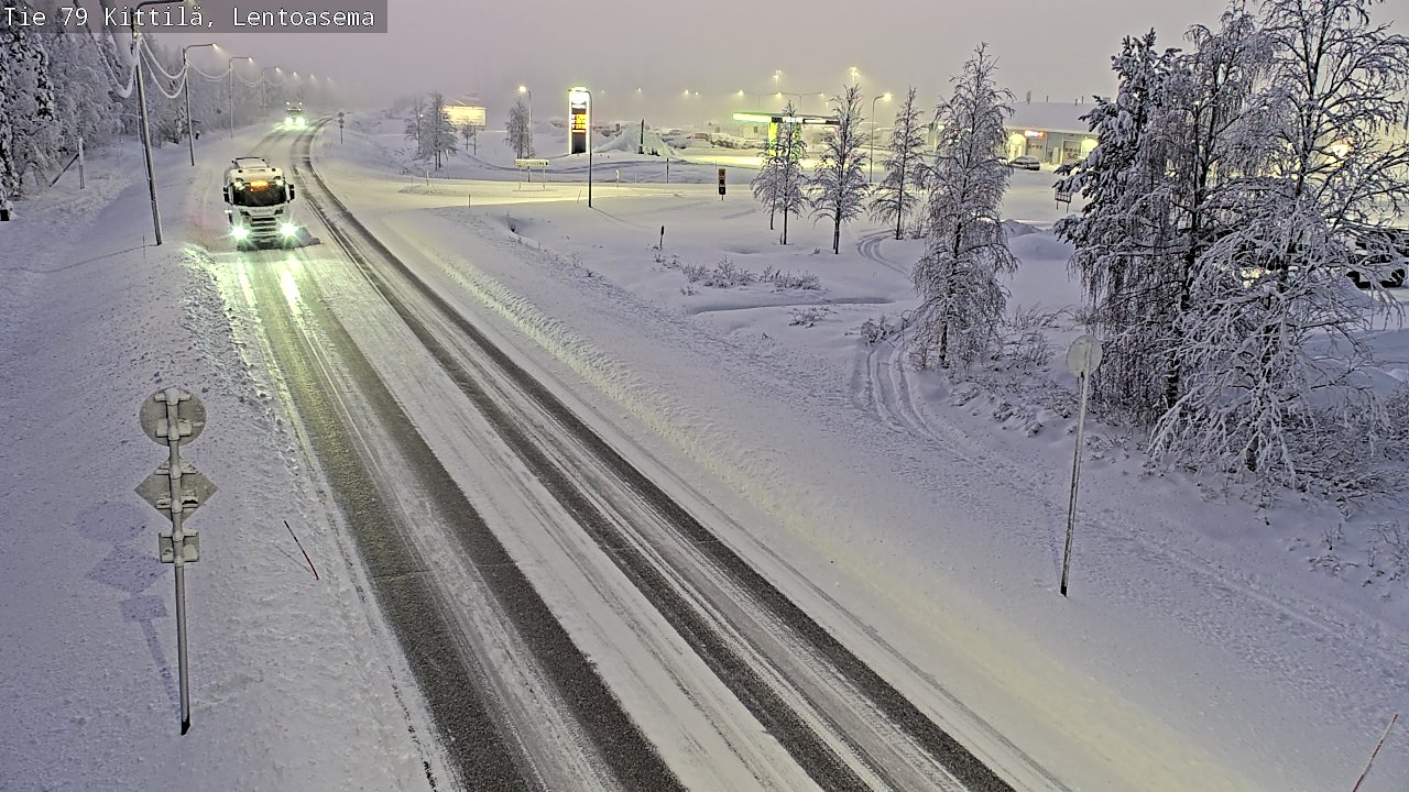 Weather Camera Image Väg 79 Kittilä, Lentoasema, Kittilä, Lappi