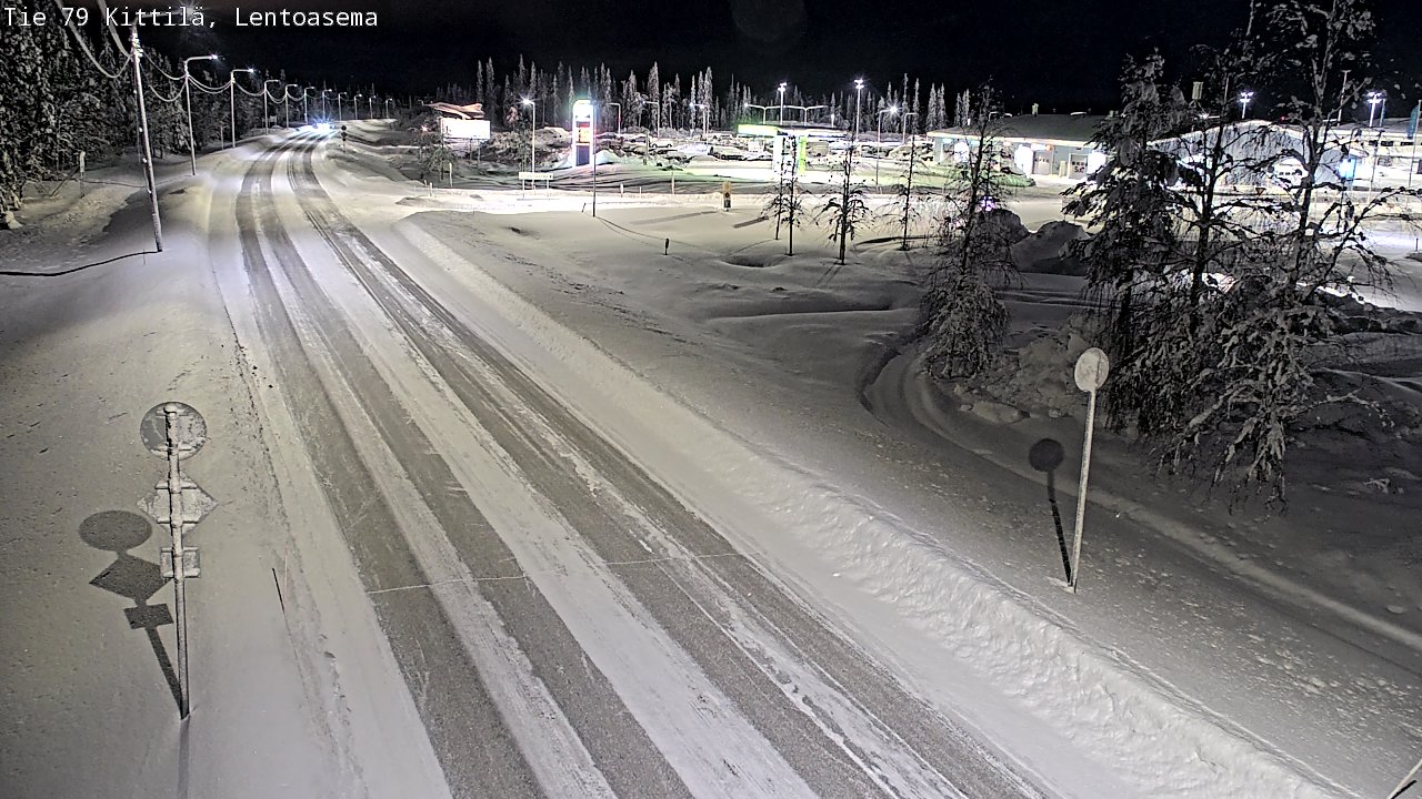 Weather Camera Image Väg 79 Kittilä, Lentoasema, Kittilä, Lappi