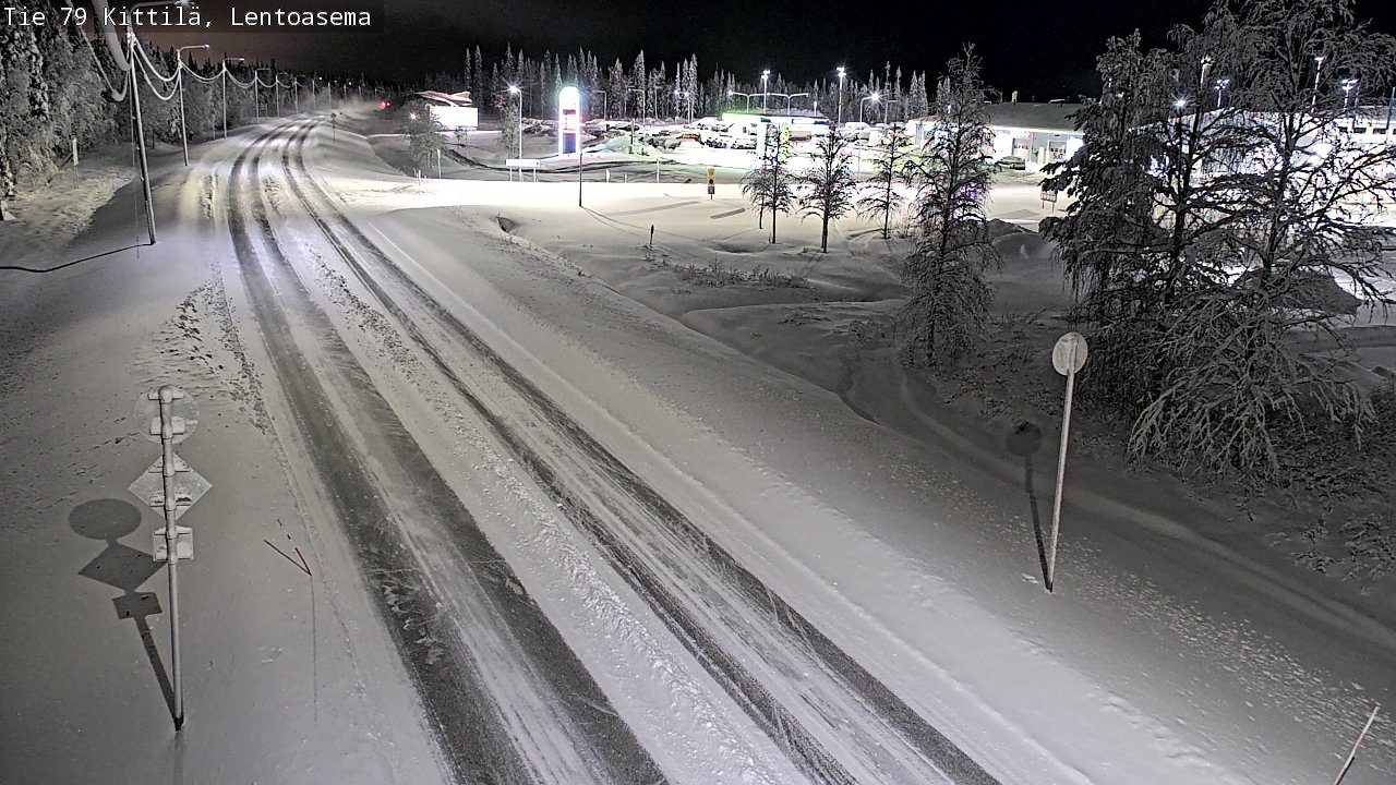 Weather Camera Image Väg 79 Kittilä, Lentoasema, Kittilä, Lappi