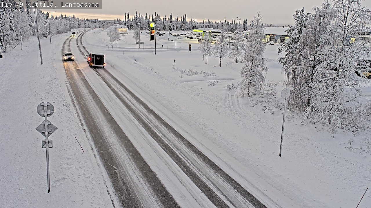 Weather Camera Image Väg 79 Kittilä, Lentoasema, Kittilä, Lappi